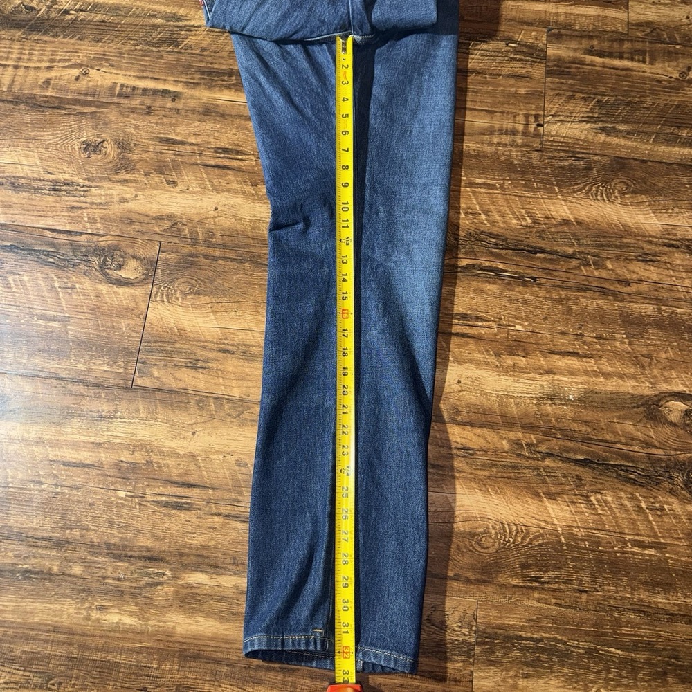 Levi's Straight Leg Western Cut Dark Wash Blue Jeans Men's 33x32 - Picture 7 of 7